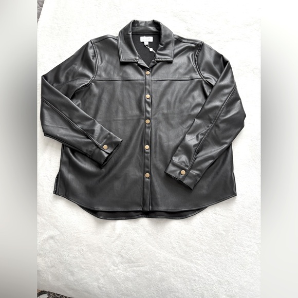 NWT - Mudpie Salem Vegan Leather Shacket.  Size Medium. - Picture 5 of 16